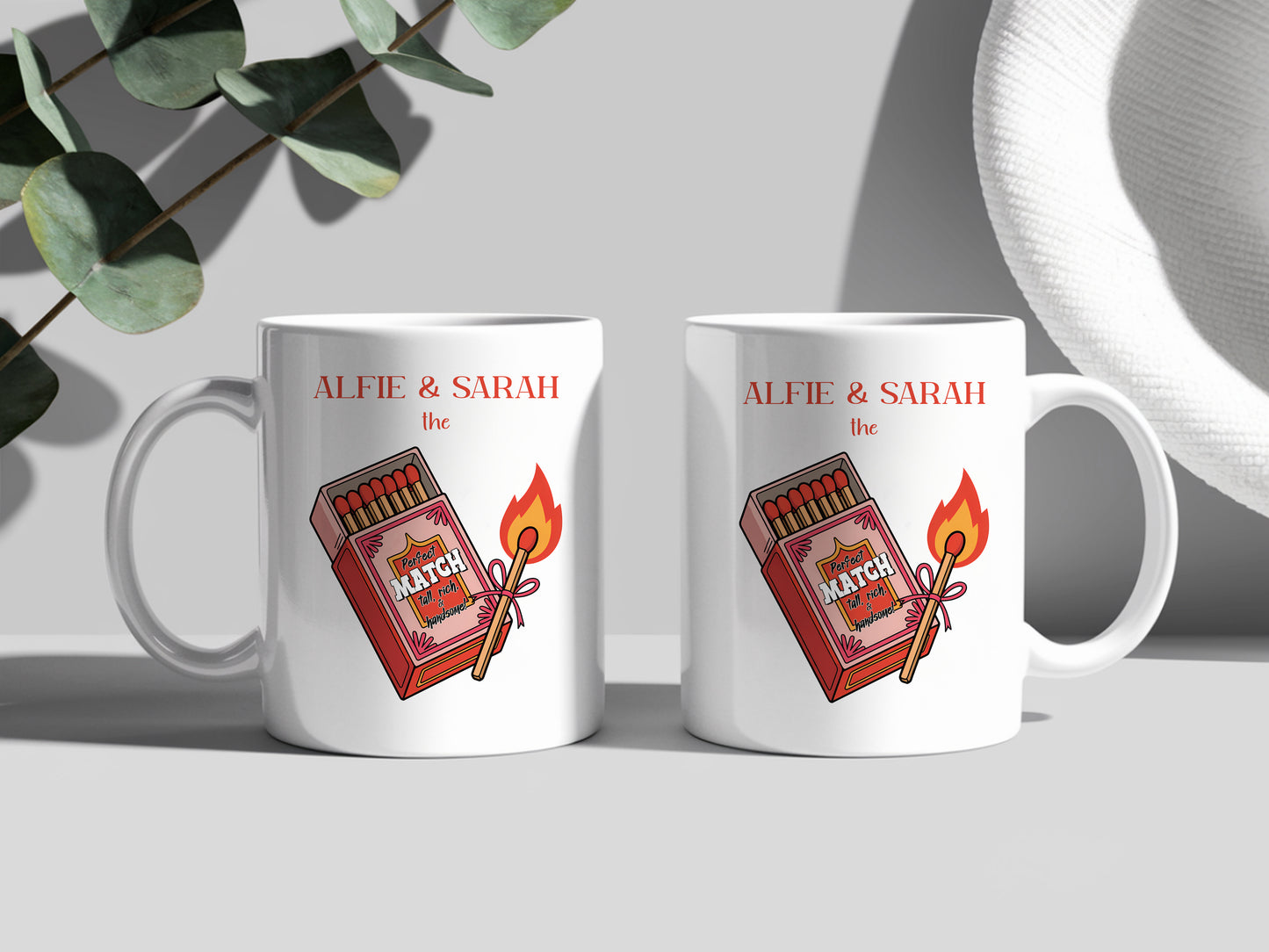 Personalised Cute couple gift / Gift for couples / Anniversary Gifts / Husband and wife Mug/ The perfect match