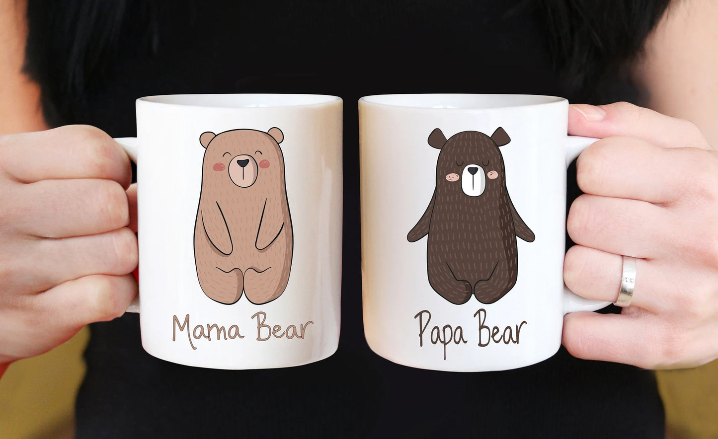 Mama bear Papa bear mugs, new parent gift, gift for parents, new baby, baby shower, mummy daddy gifts