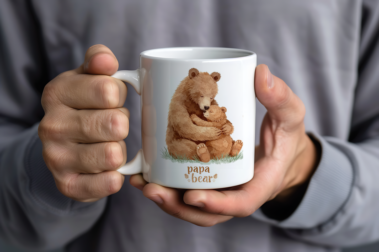 Mama bear Papa bear mugs, new parent gift, gift for parents, new baby, baby shower, mummy daddy gift