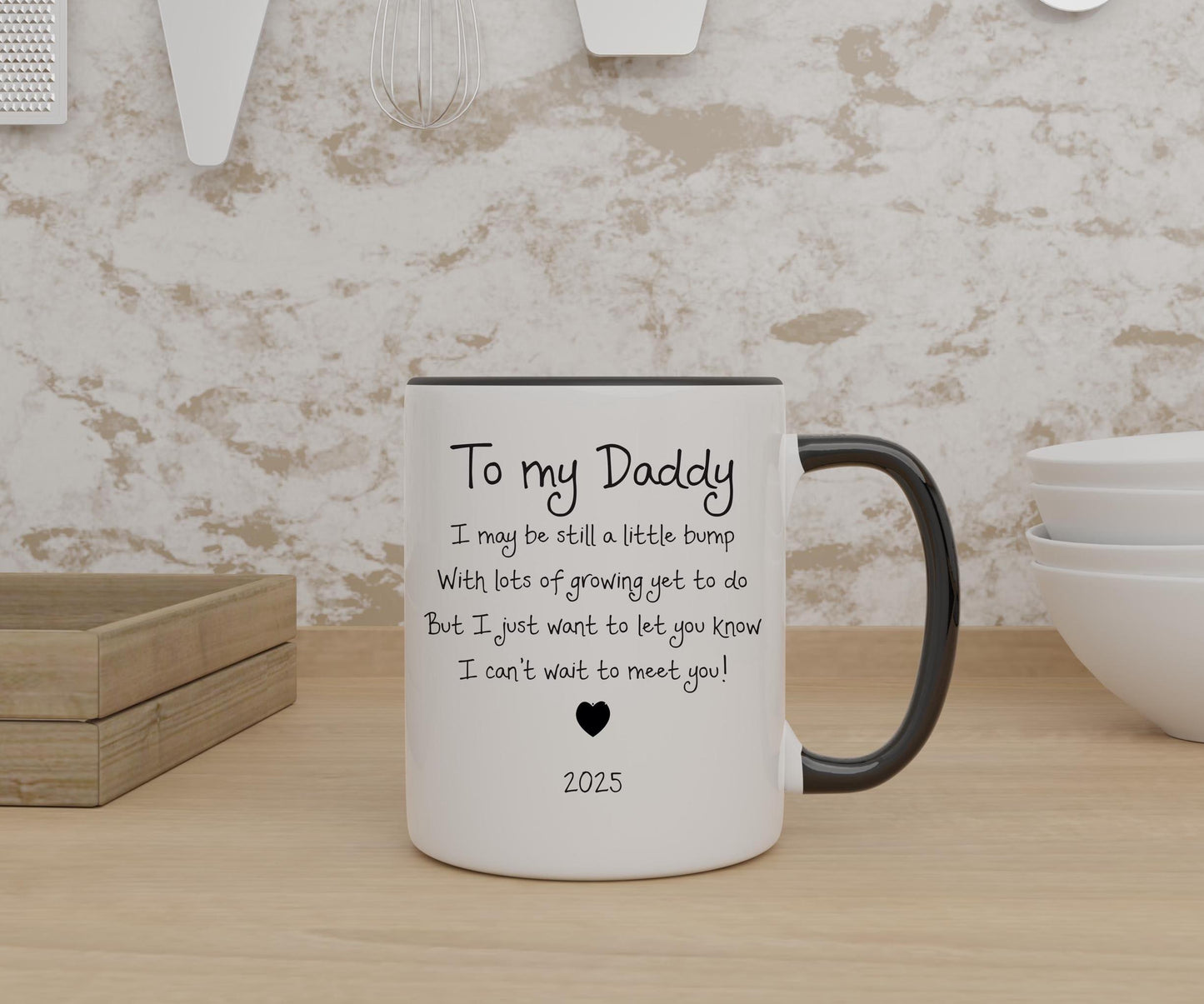 To Daddy From The Bump Mug: New Dad Gift, Father's Day 2025, new daddy, new baby, first time dad