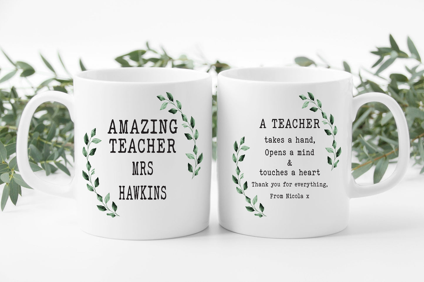 Personalised Teacher Mug & Coaster Set: Thank You Gift
