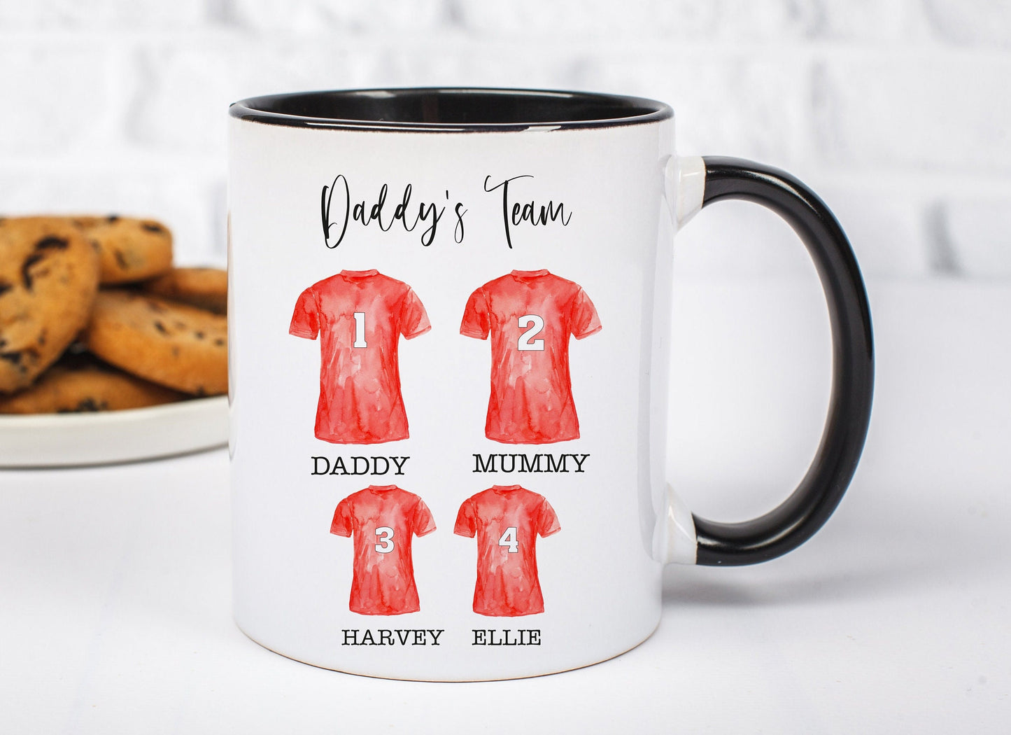 Personalised Football mug, gift for football fan, dad's team, grandad's team, personalised football team gift