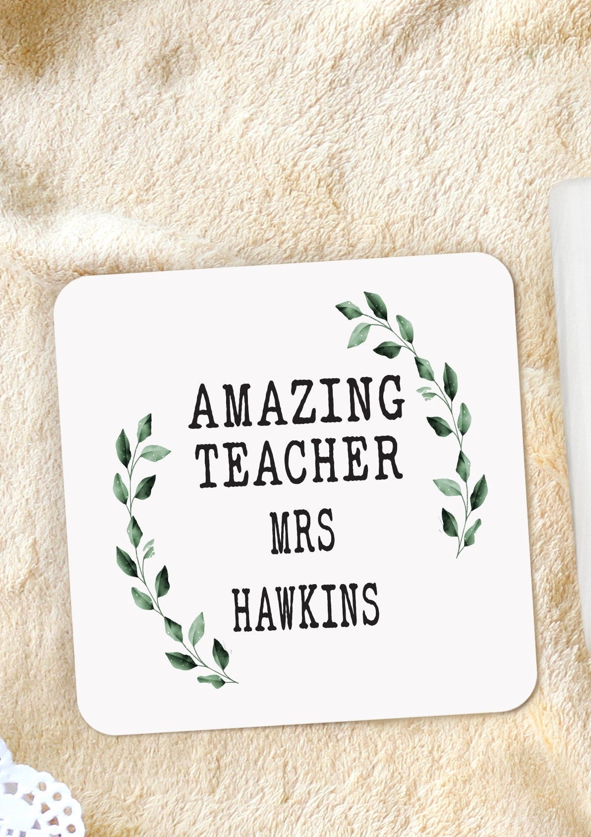 Personalised Teacher Mug & Coaster Set: Thank You Gift
