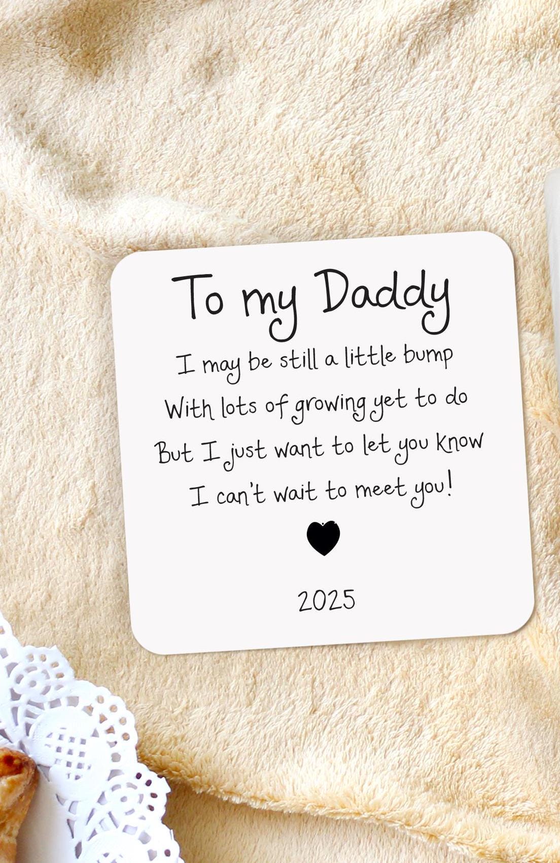 Daddy To Be Mug: Gift From Bump, New Dad Gift, new daddy, from the bump, new parent, due 2025, due 2026