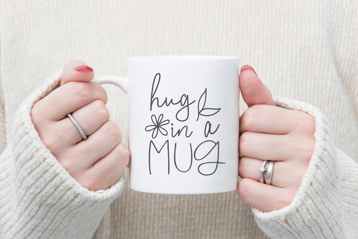 Hug in a mug gift, gift for friend, coffee drinker friend, gift for her, mug gift idea, hugging, cute mug gift, cute quote, hug gift