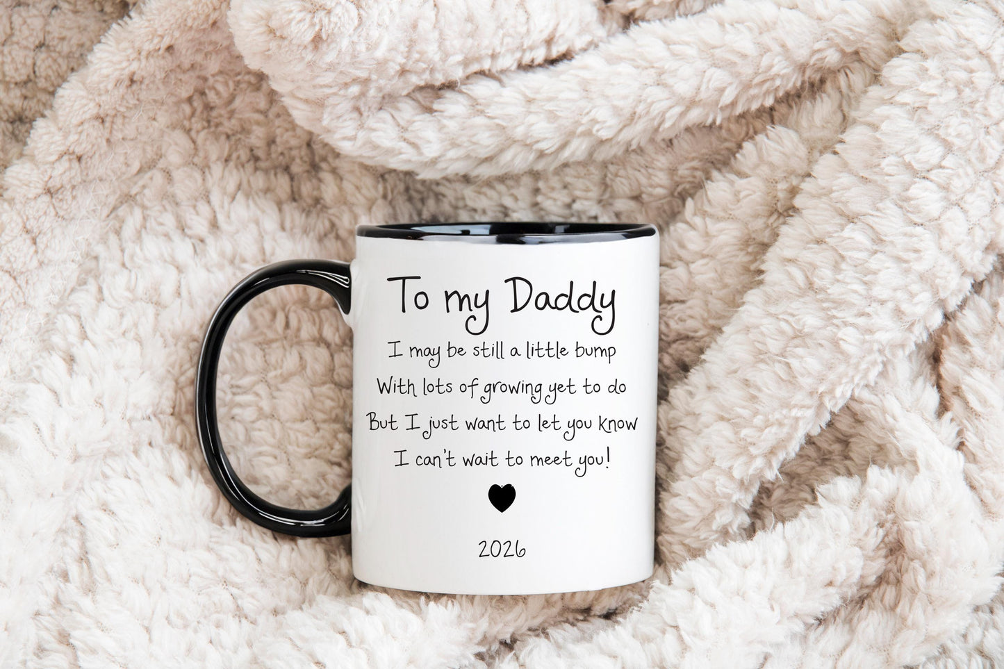 Daddy To Be Mug: Gift From Bump, New Dad Gift, new daddy, from the bump, new parent, due 2025, due 2026