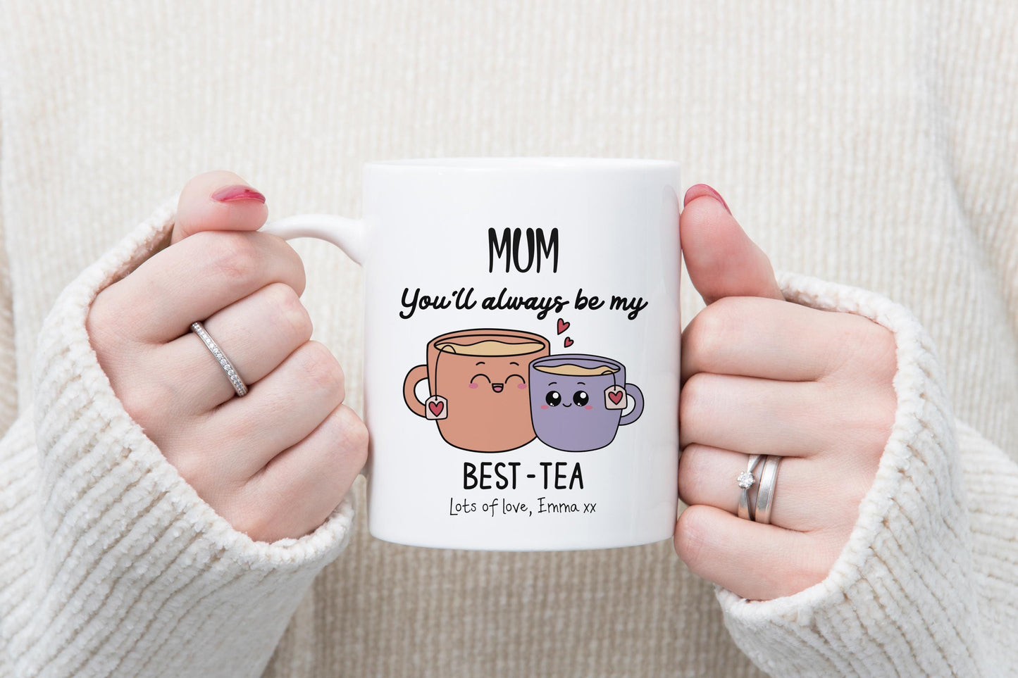 Personalised Bestie Mug: Custom Tea Lover Gift, best tea, cute gift for friend, tea lover, gift for friend, BFF gift