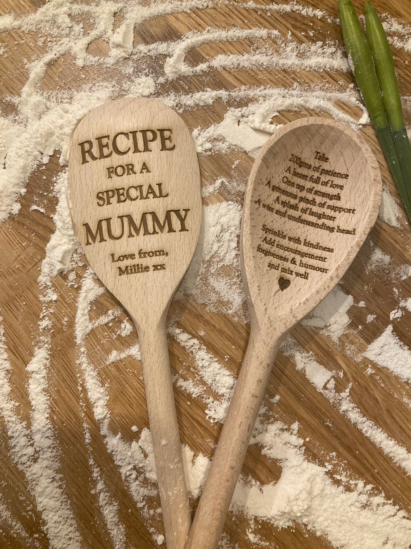 Personalised Wooden Recipe Spoon: Engraved Gift for Mum, special mum gift, unique mum gift, poem for mum, gift for baker, gift for kitchen
