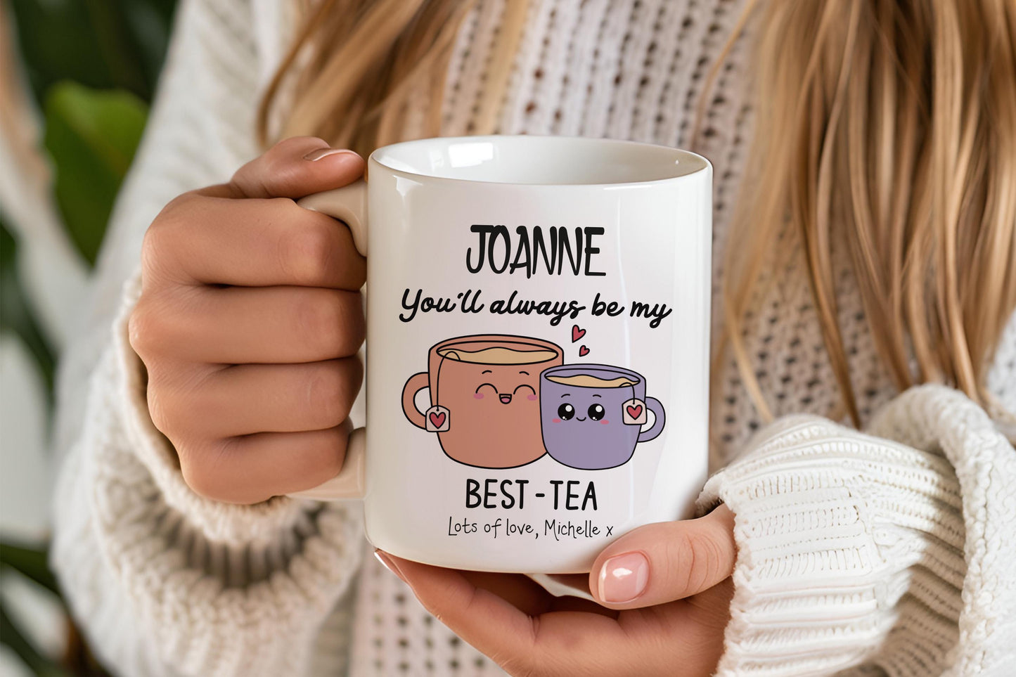 Personalised Bestie Mug: Custom Tea Lover Gift, best tea, cute gift for friend, tea lover, gift for friend, BFF gift
