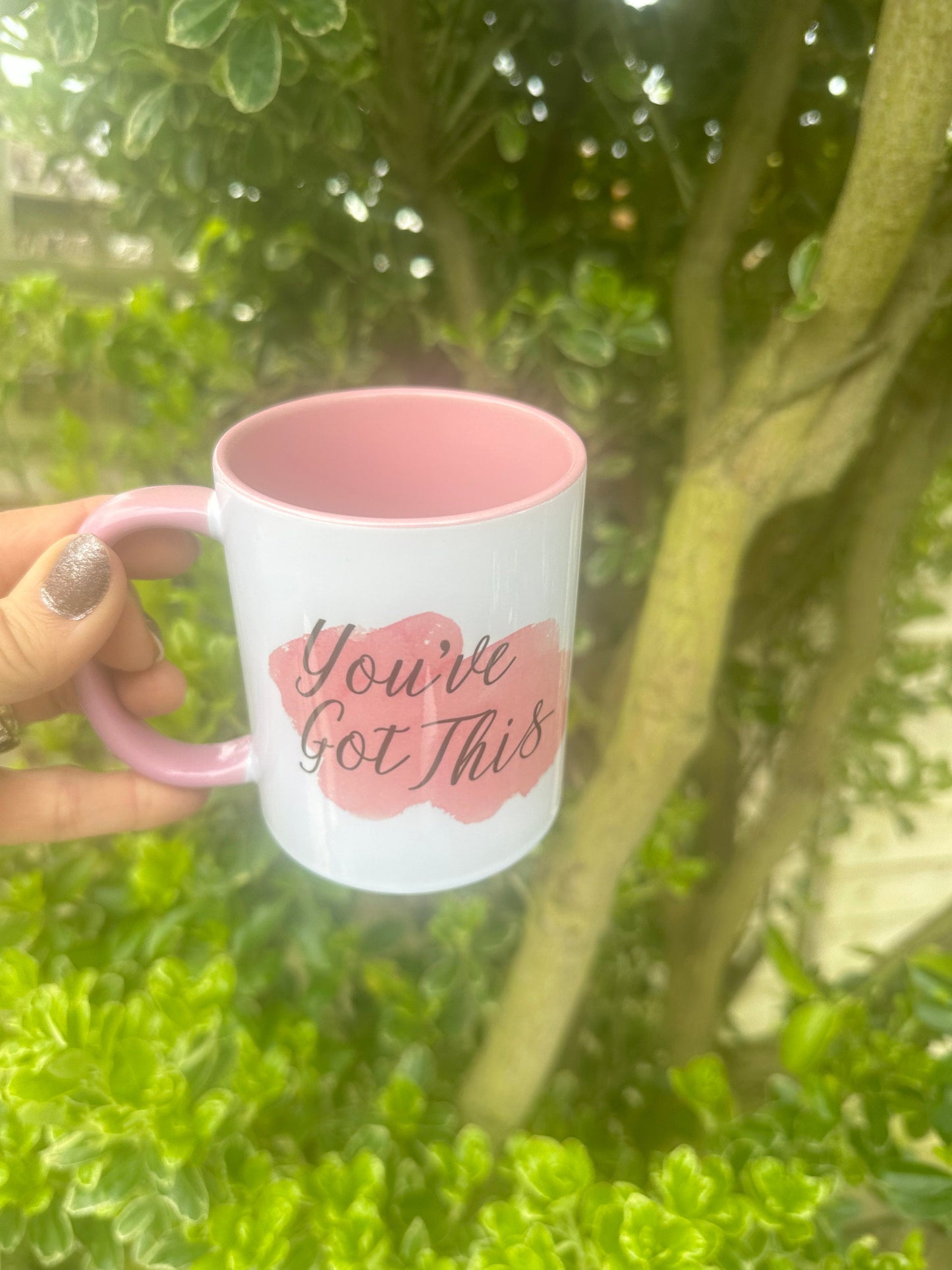 Inspirational Quote Mug: You've Got This, Pink Handle, motivational, friend gift, postivity