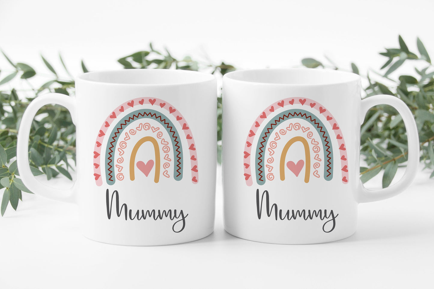 Personalised Rainbow Mug, gift for mum, gift for mummy, gift for grandma, gift for her, new mum gift, new grandparent gift