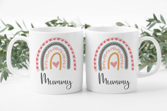 Personalised Rainbow Mug, gift for mum, gift for mummy, gift for grandma, gift for her, new mum gift, new grandparent gift