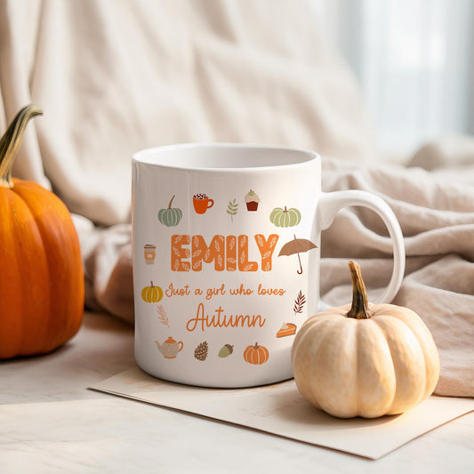 Personalised Autumn Mug: Fall Vibes, Pumpkin Spice, autumn mug, autumn vibes, autumn girl