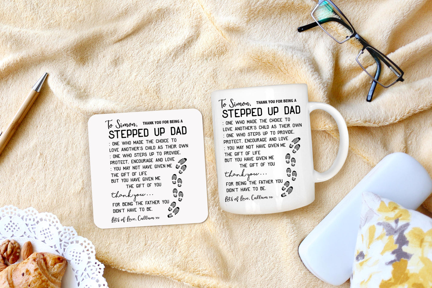 Stepped up dad, step dad gift, step father, step dad quote, gift for step dad, step dad mug, father's day step dad
