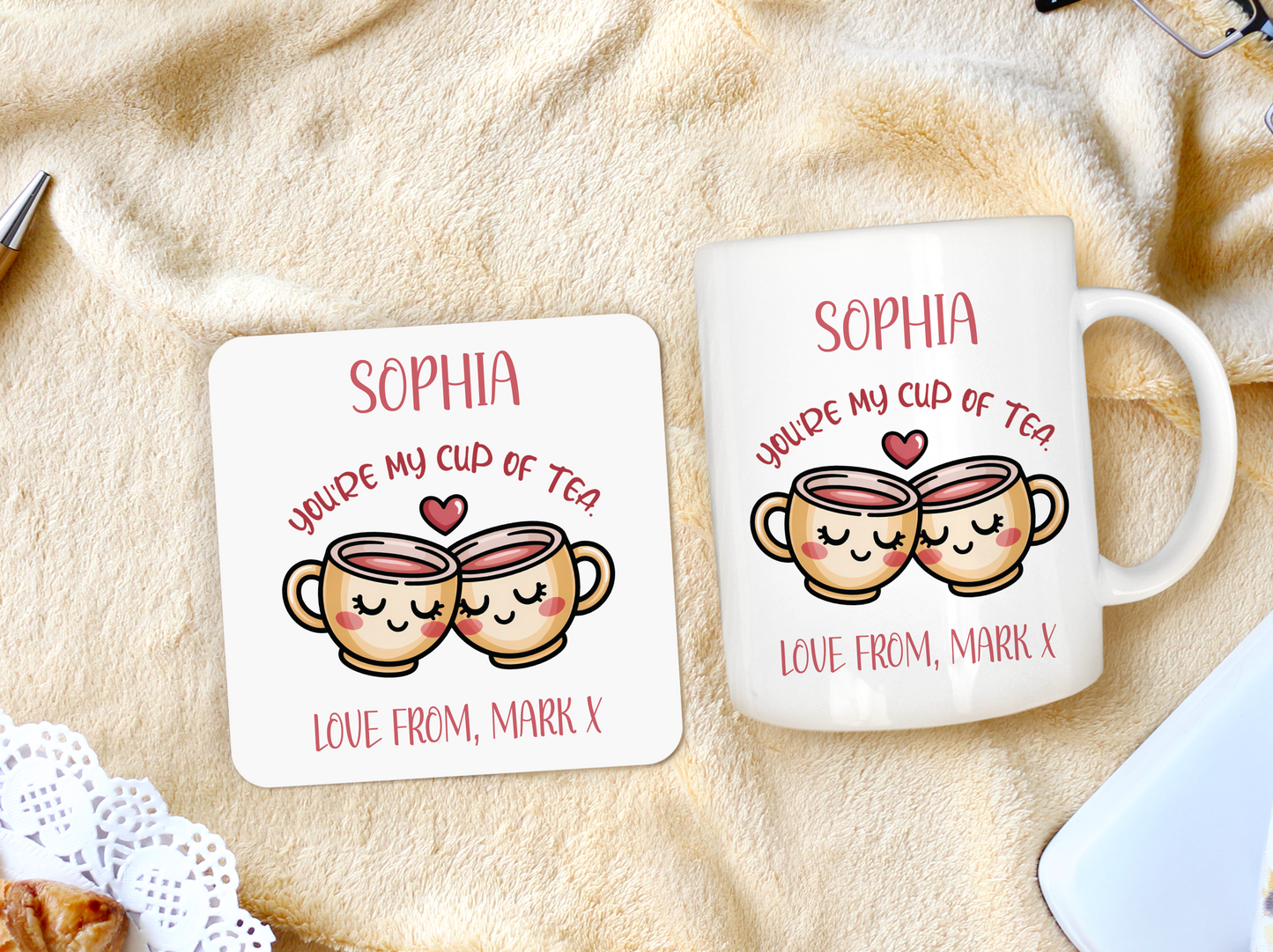 Personalised Valentine's Day Mug, Funny Gift for Boyfriend, Girlfriend, my cup of tea, best tea, tea lover, couple gift
