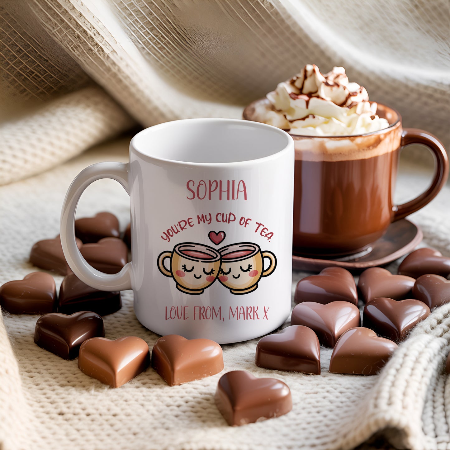 Personalised Valentine's Day Mug, Funny Gift for Boyfriend, Girlfriend, my cup of tea, best tea, tea lover, couple gift