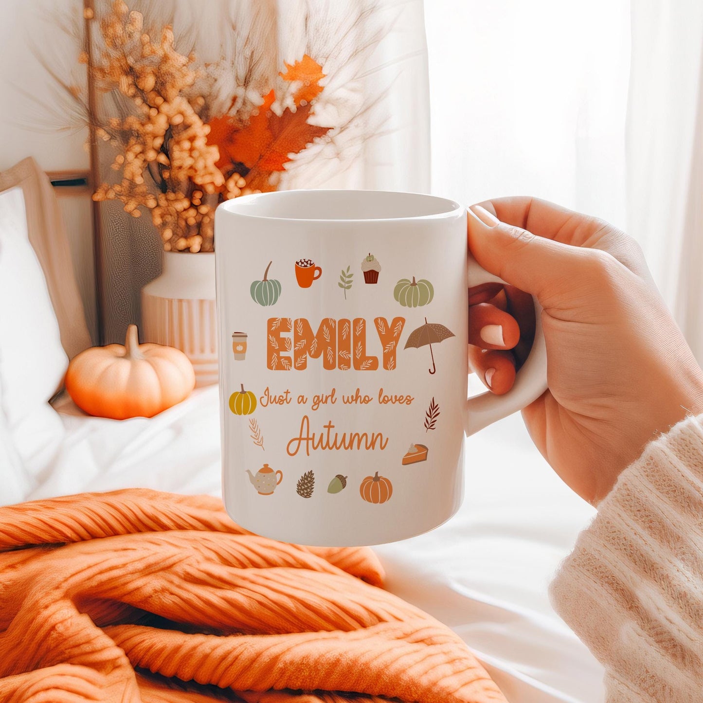Personalised Autumn Mug: Fall Vibes, Pumpkin Spice, autumn mug, autumn vibes, autumn girl