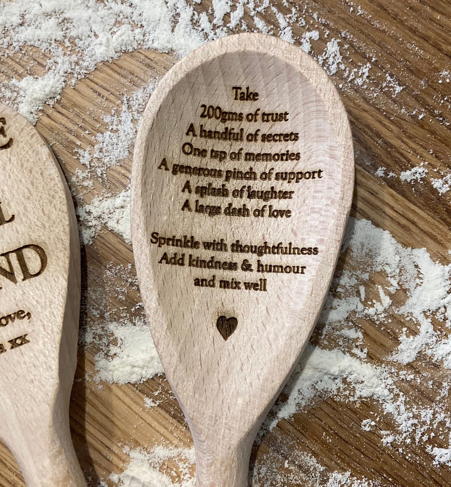 Personalised Wooden Spoon: Recipe for a Special Friend, Baker Gift, gift for best friends, gift for group of friends, best friends. - Emily Jane's Creations
