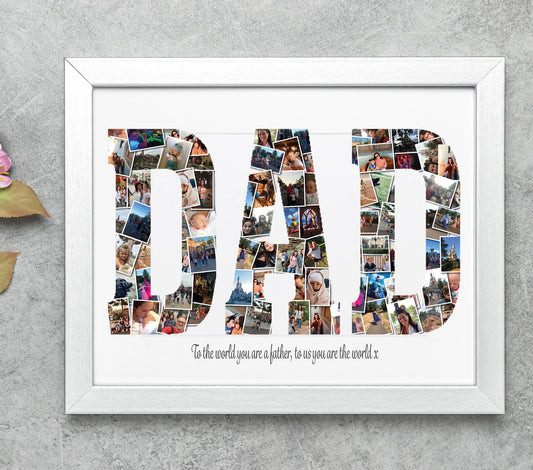 Photo Collage: Dad Birthday Gift, daddy gift, photo gift for mum