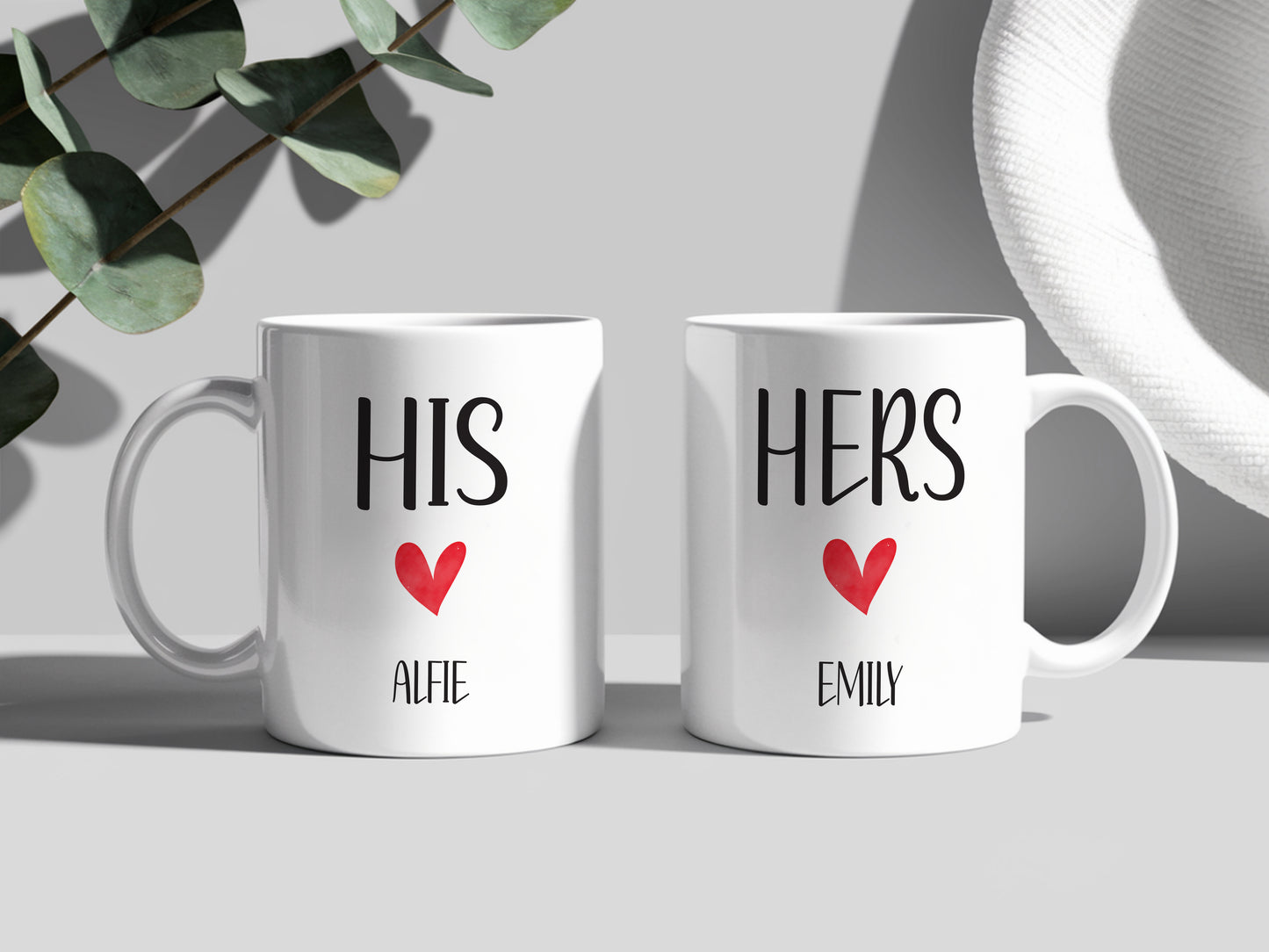 Personalised hers his mug with couple names / Cute Valentine's Day gift / Gift for couples / Anniversary Gifts / Husband and wife Mug