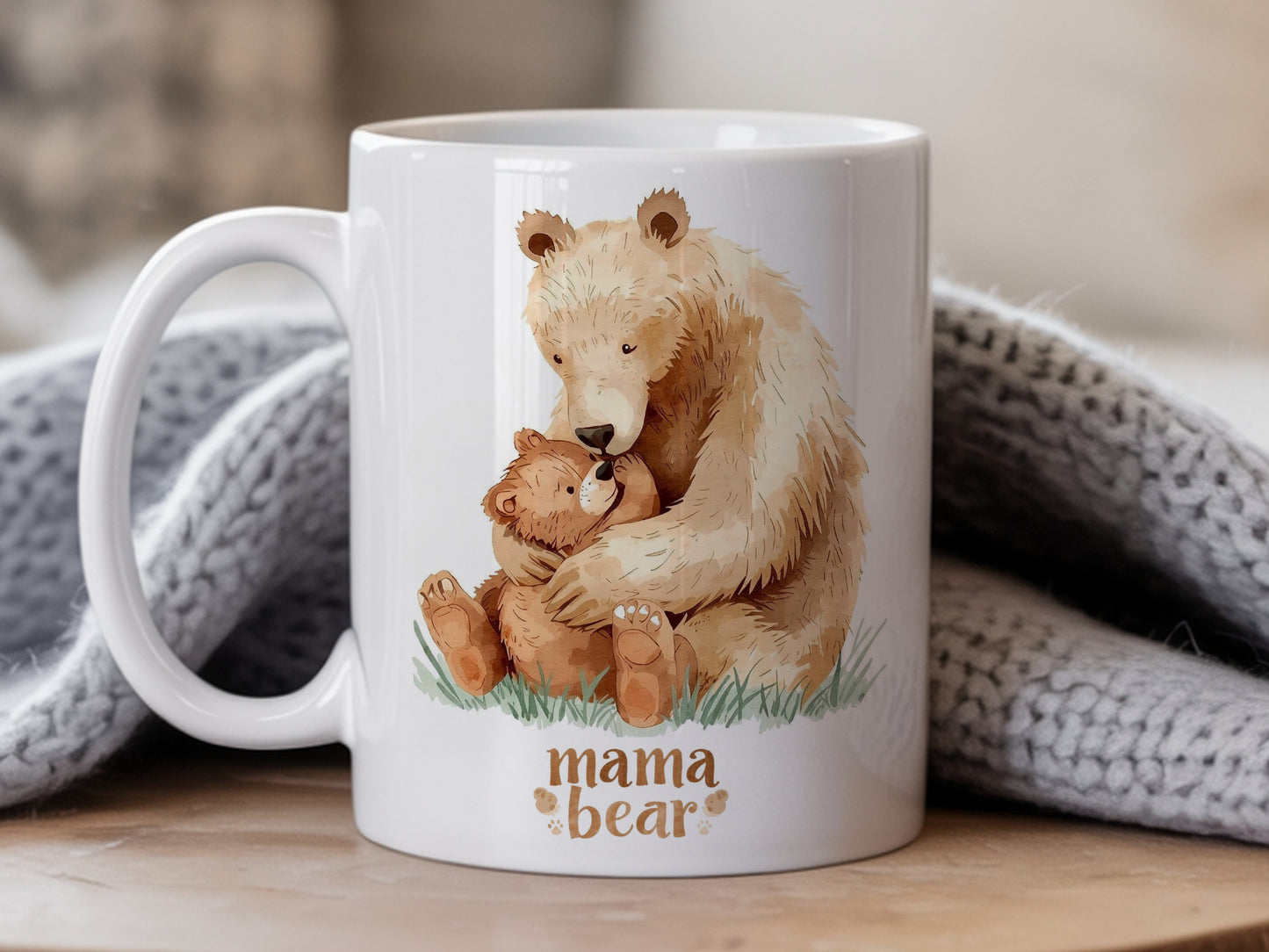Mama bear Papa bear mugs, new parent gift, gift for parents, new baby, baby shower, mummy daddy gift