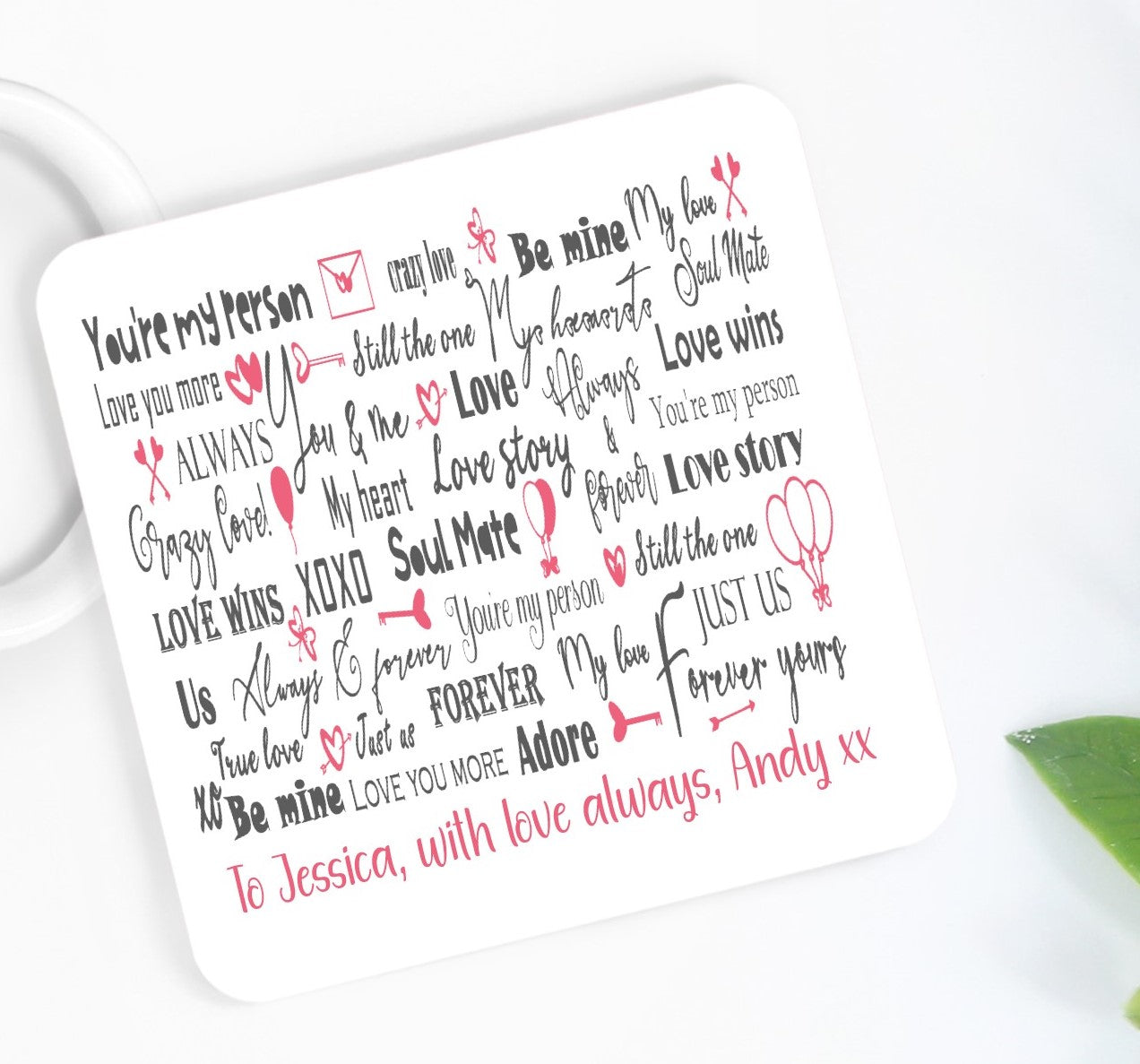 Personalised Valentine's Day Mug, love quote, cute valentine gift, for girlfriend, for boyfriend, gift for her, gift for him